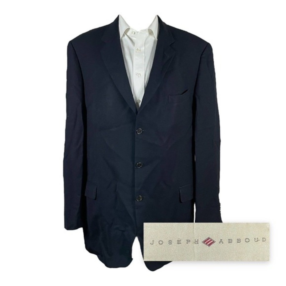 Joseph Abboud Blazer Mens 46XL Navy Blue Three Button‎